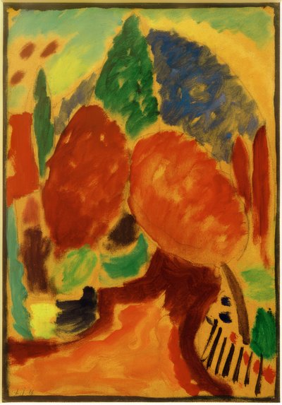 Variatie: De oranje Weg door Alexej von Jawlensky